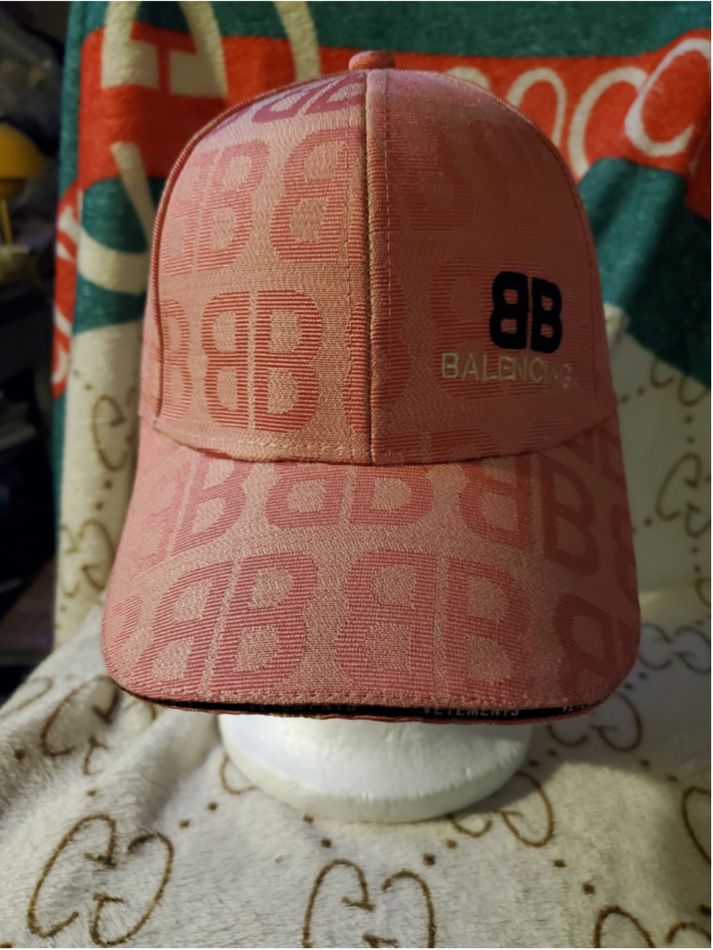 Pink Monogram Unisex Baseball Cap